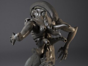Alien Xenomorph rigged 3D Model