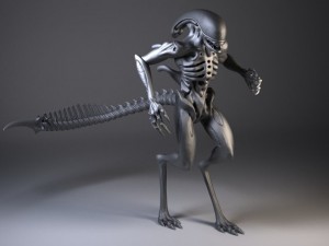 Alien Xenomorph rigged 3D Model