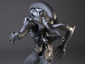 Alien Xenomorph rigged 3D Model
