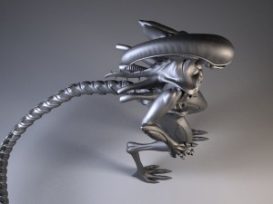 Alien Xenomorph rigged 3D Model