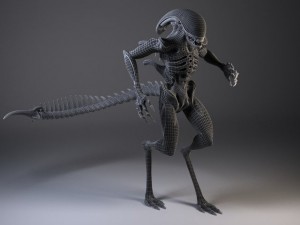 Alien Xenomorph rigged 3D Model