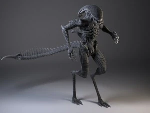 Alien Xenomorph rigged 3D Model