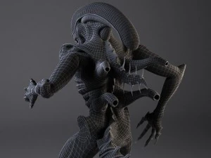 Alien Xenomorph rigged 3D Model