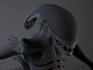 Alien Xenomorph rigged 3D Model