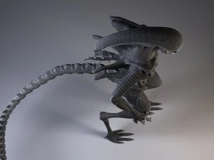 Alien Xenomorph rigged 3D Model