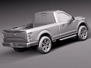F-150 Regular Cab 2015 3D Model