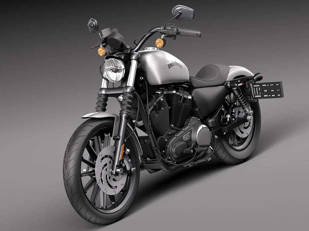 Harley Davidson Iron 883 2015 3D Model .c4d .max .obj .3ds .fbx .stl .blend