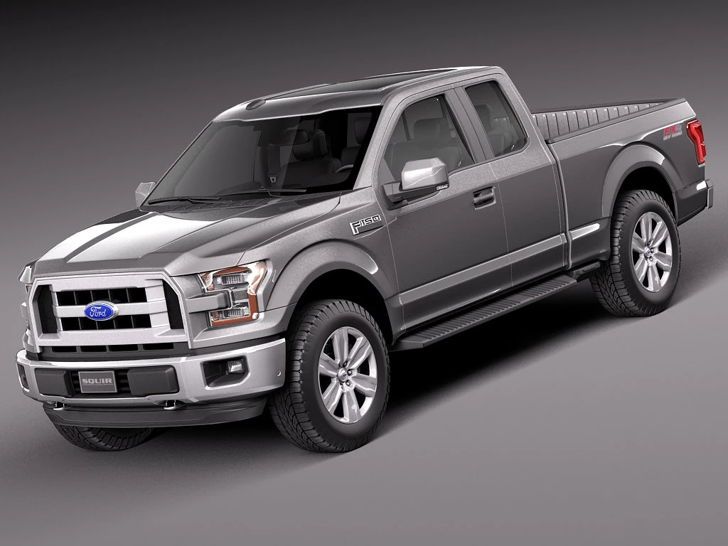 F-150 Extended Cab 2015 3D Model .c4d .max .obj .3ds .fbx .stl .blend