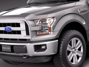 F-150 Extended Cab 2015 3D Model
