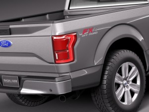 F-150 Extended Cab 2015 3D Model