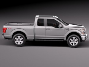 F-150 Extended Cab 2015 3D Model