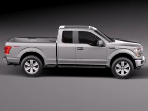 F-150 Extended Cab 2015 3D Model