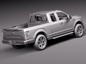 F-150 Extended Cab 2015 3D Model