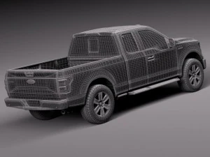 F-150 Extended Cab 2015 3D Model