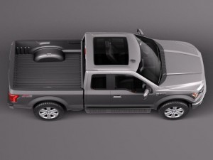 F-150 Extended Cab 2015 3D Model