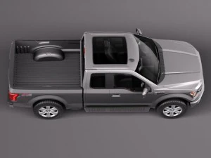 F-150 Extended Cab 2015 3D Model