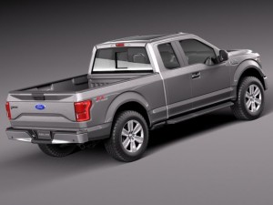 F-150 Extended Cab 2015 3D Model