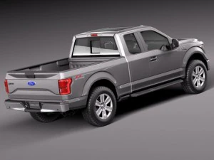 F-150 Extended Cab 2015 3D Model