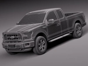F-150 Extended Cab 2015 3D Model