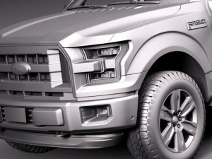 F-150 Extended Cab 2015 3D Model
