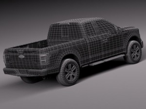 F-150 Extended Cab 2015 3D Model