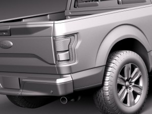 F-150 Extended Cab 2015 3D Model