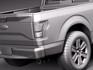 F-150 Extended Cab 2015 3D Model