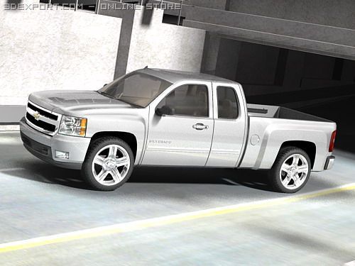 Chevrolet Silverado 2007 3D 모델 .c4d .max .obj .3ds .fbx .stl .blend 