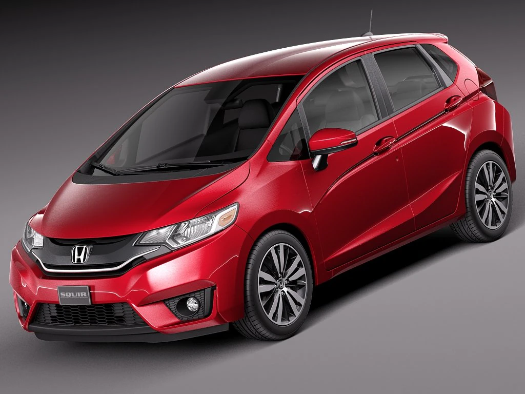 Honda Fit 2015 3D Model .c4d .max .obj .3ds .fbx .stl .blend