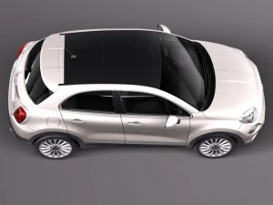 Fiat 500X 2015 3D Model