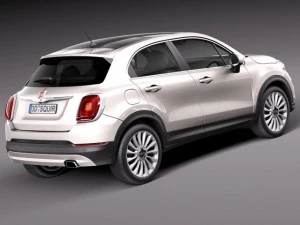 Fiat 500X 2015 3D Model