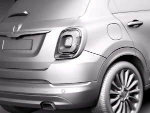 Fiat 500X 2015 3D Model