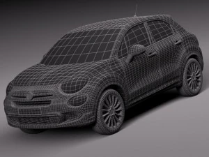 Fiat 500X 2015 3D Model