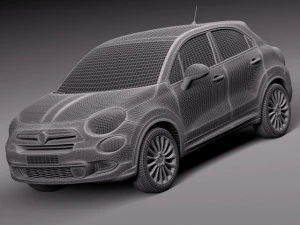 Fiat 500X 2015 3D Model