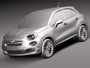 Fiat 500X 2015 3D Model