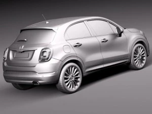 Fiat 500X 2015 3D Model