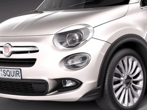 Fiat 500X 2015 3D Model
