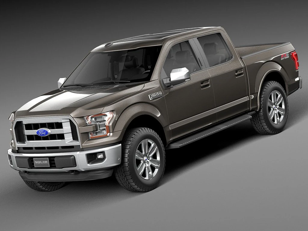 F-150 Crew Cab 2015 3D Model .c4d .max .obj .3ds .fbx .stl .blend