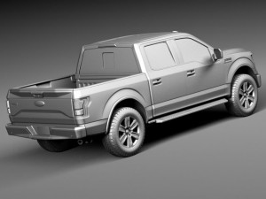 F-150 Crew Cab 2015 3Dモデル