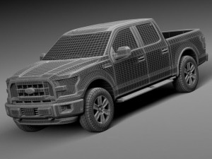 F-150 Crew Cab 2015 3Dモデル