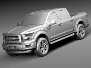 F-150 Crew Cab 2015 3Dモデル