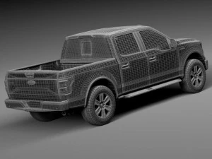 F-150 Crew Cab 2015 3D Model