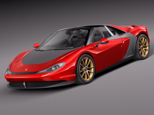 Ferrari Sergio 2015 3D Model .c4d .max .obj .3ds .fbx .stl .blend 