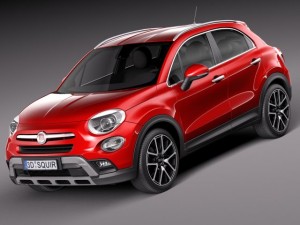 Fiat 500X Cross 2015 3D 모델