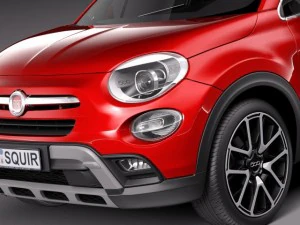 फिएट 500X क्रॉस 2015 3D मॉडल