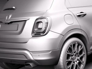 फिएट 500X क्रॉस 2015 3D मॉडल