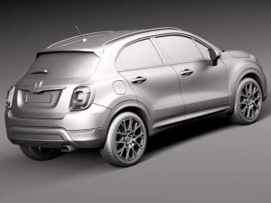 फिएट 500X क्रॉस 2015 3D मॉडल