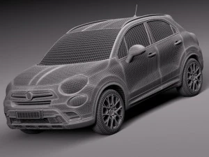 फिएट 500X क्रॉस 2015 3D मॉडल