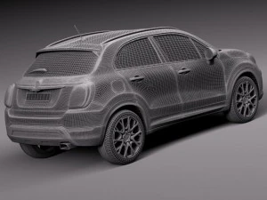 फिएट 500X क्रॉस 2015 3D मॉडल