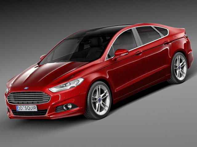 Mondeo Sedan 2015 3D Model .c4d .max .obj .3ds .fbx .stl .blend 